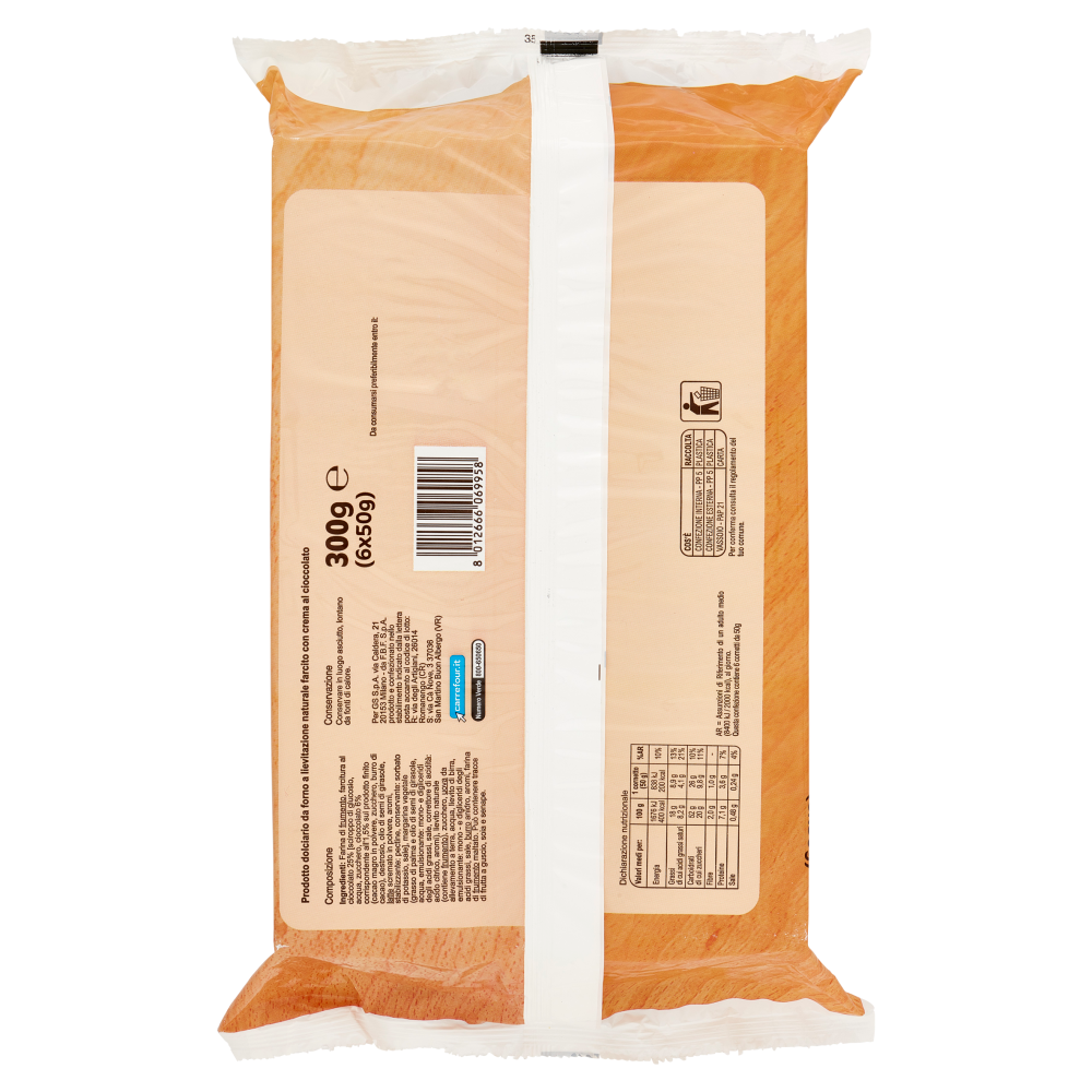 Carrefour Original Cornetti di Pasta Sfoglia al Cioccolato 6 x 50 g