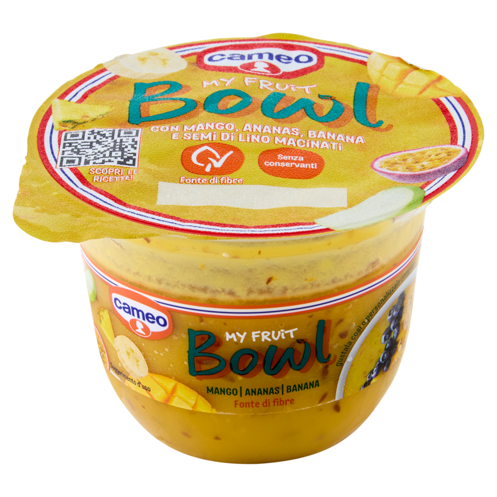 cameo My Fruit Bowl con Mango, Ananas, Banana e Semi di Lino Macinati 180 g