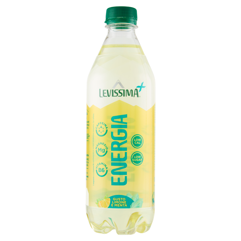 LEVISSIMA⁺ Energia, Acqua Minerale Naturale, Gusto Limone e Menta 50 cl