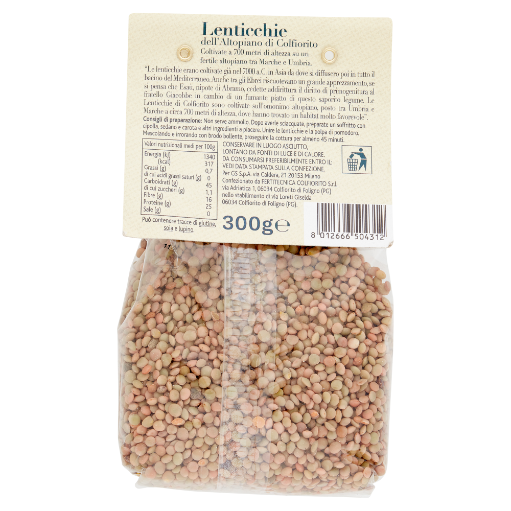 Terre d'Italia Lenticchie dell'Altopiano di Colfiorito 300 g