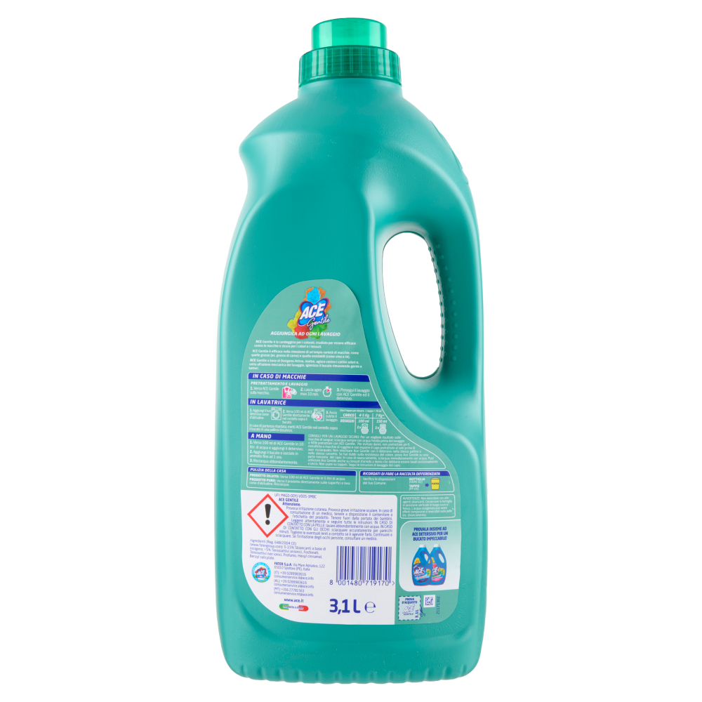 Ace Gentile Fresco Profumo Candeggina per Colorati 3,1 L