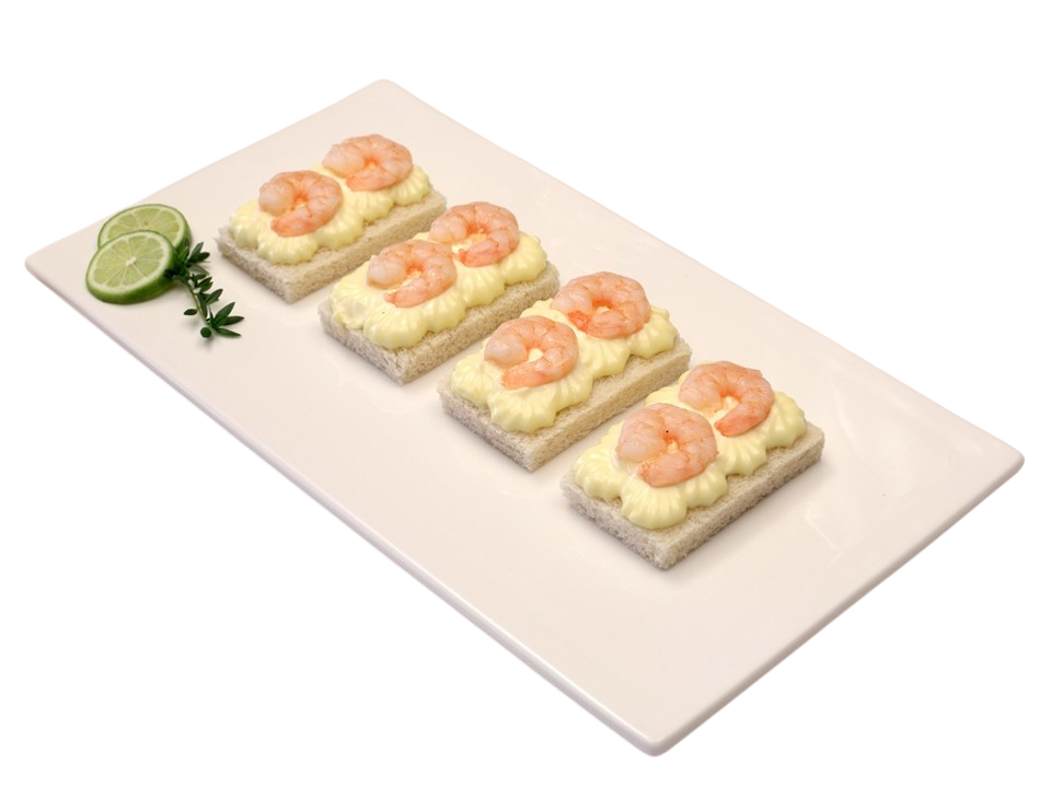 Tartine con Gamberetti e Maionese Fresca