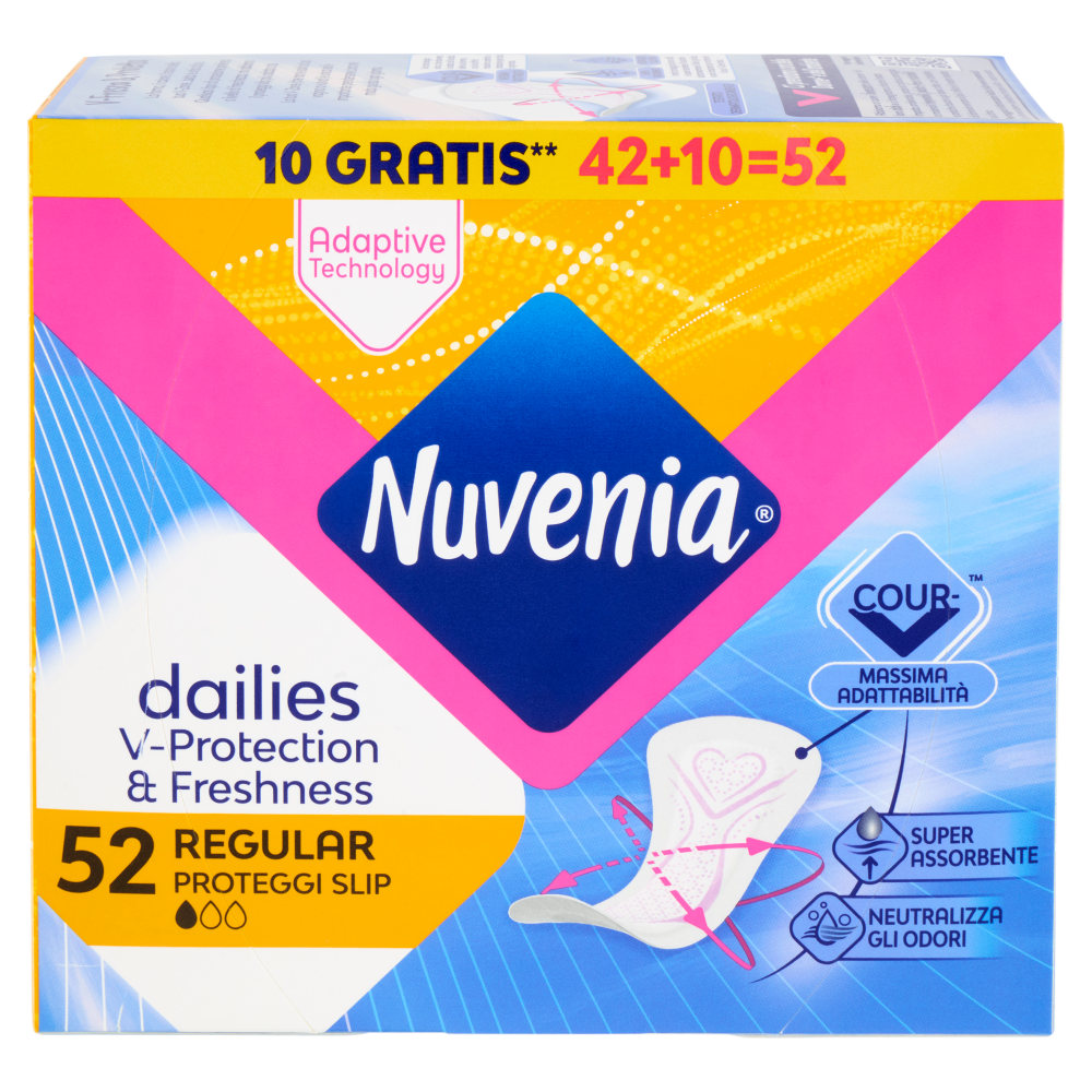 Nuvenia dailies V-Protection & Freshness Regular Proteggi Slip 52 pz