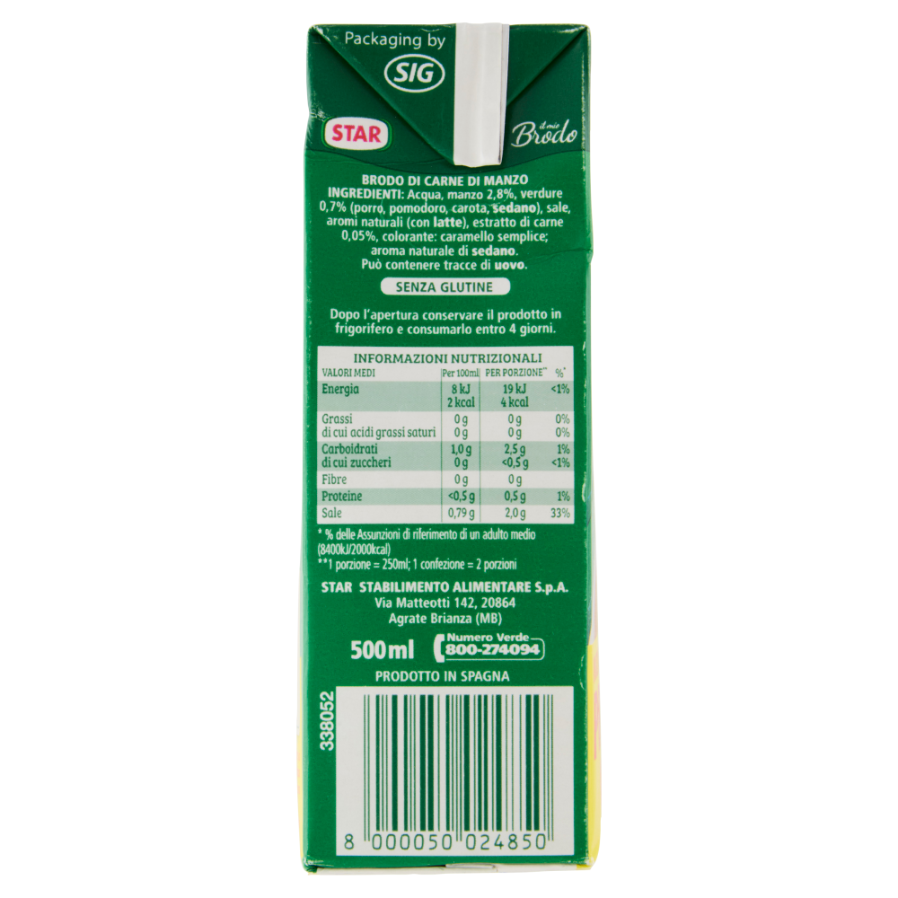Star il mio Brodo di Manzo 500 ml