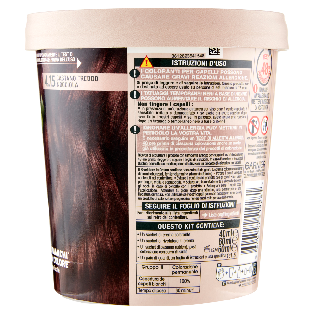 Garnier GOOD 4.15 Castano Freddo Nocciola, colorazione permanente senza ammoniaca