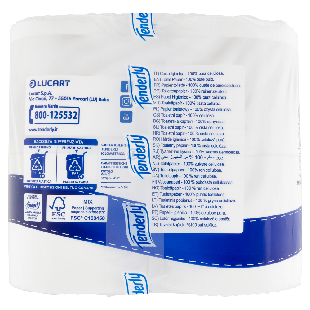 Tenderly Kilometrica Rotoli Lunghissimi 12 pz