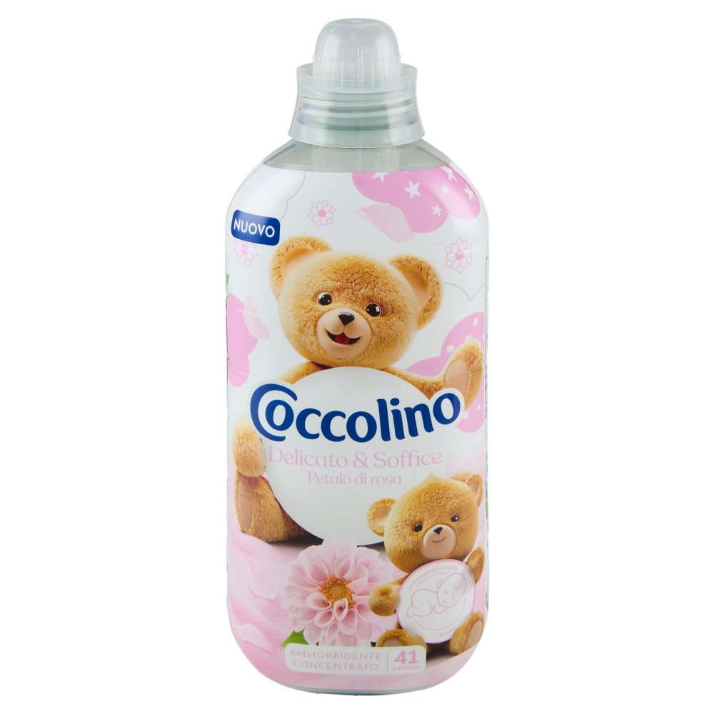 Coccolino Ammorbidente Concentrato Delicato & Soffice Petalo di rosa 41 Lavaggi 952 ml