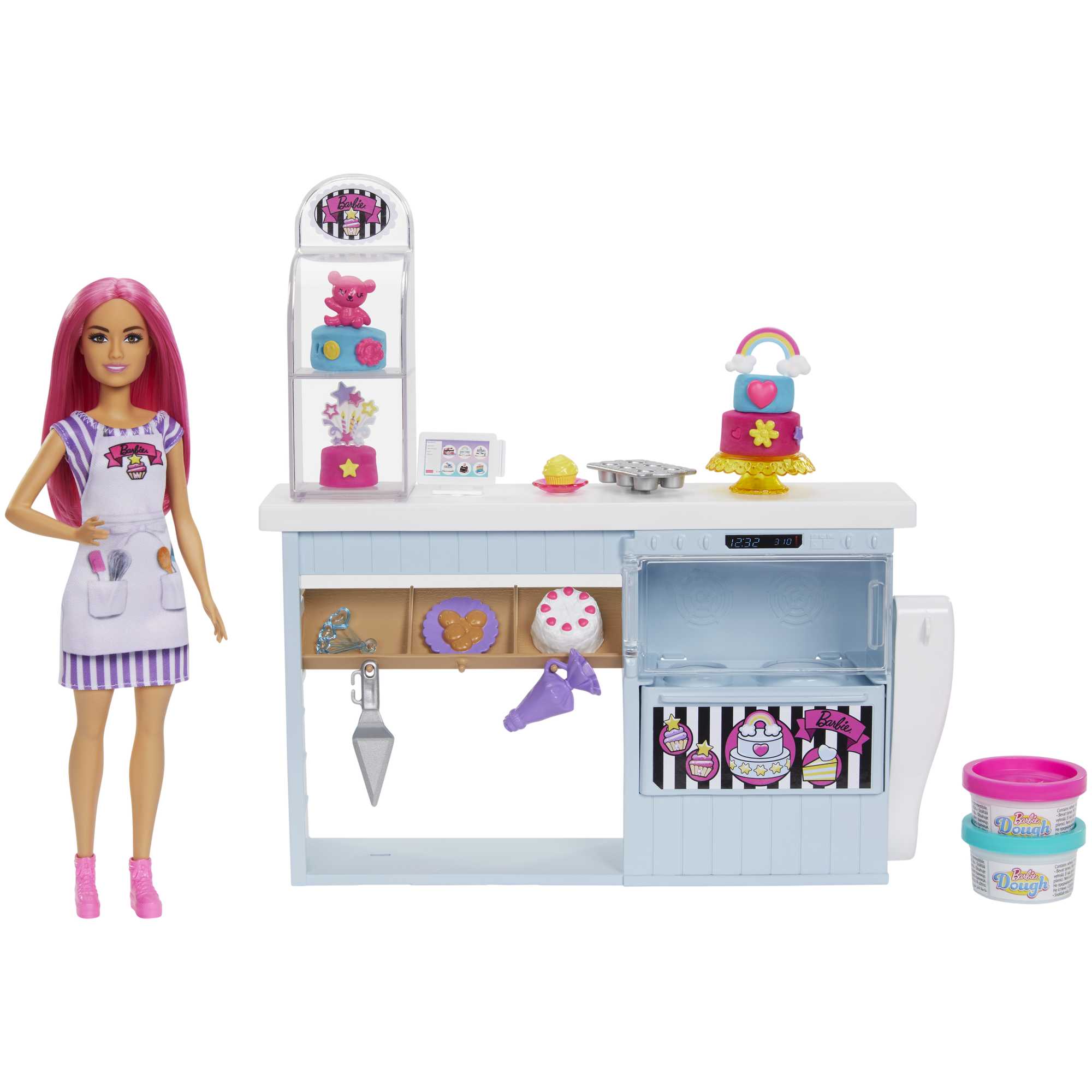 Barbie Pasticceria - Playset con Bambola e Postazione da Pasticceria - Bambola da 30 cm - Oltre 20 Accessori per Dolci - Regalo per Bambini da 3+ Anni