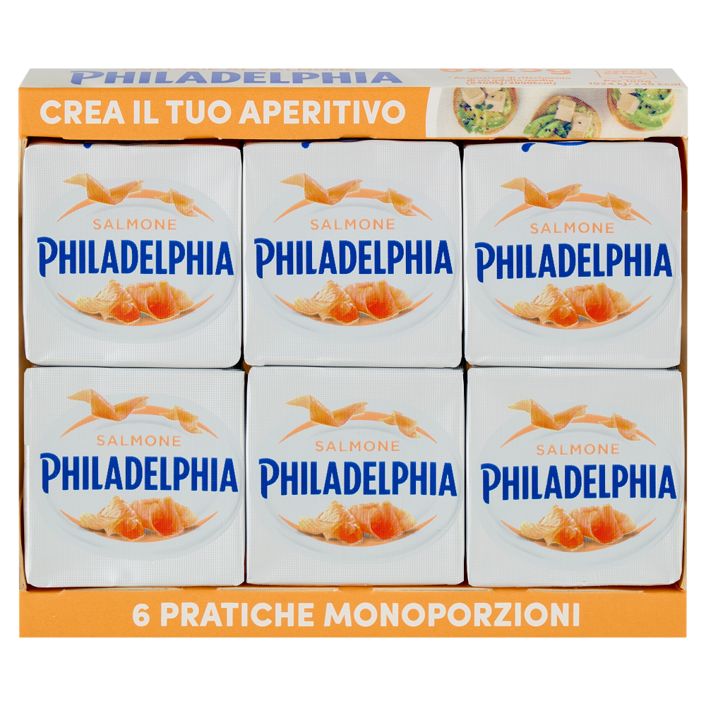 Philadelphia Fantasie formaggio fresco spalmabile al Salmone - 6x25g