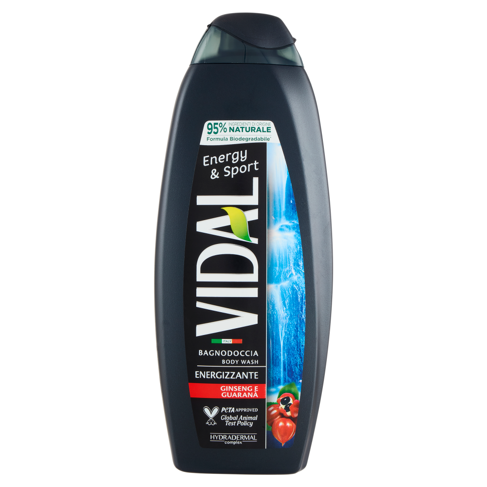 Vidal Energy & Sport Bagnodoccia Energizzante Ginseng e Guaranà 600 ml