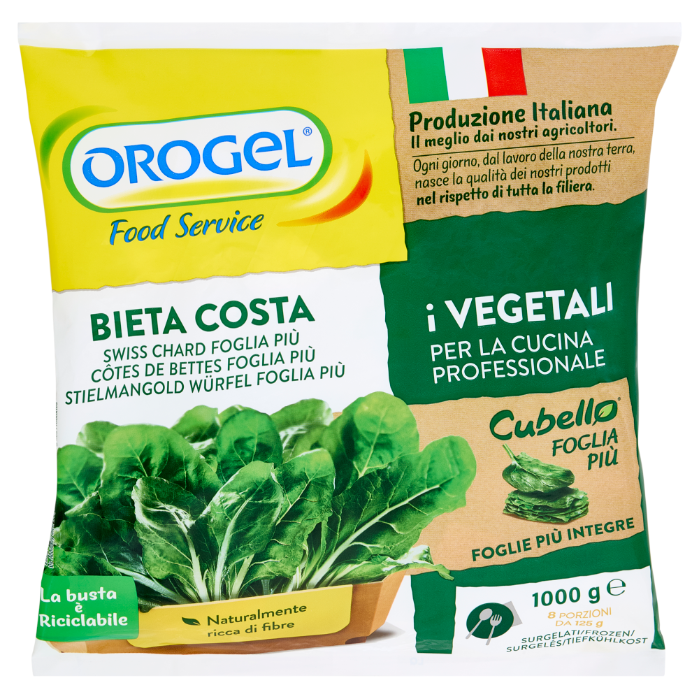Orogel Cubello Bieta Costa Foglia Pi&ugrave; Surgelati 1000 g