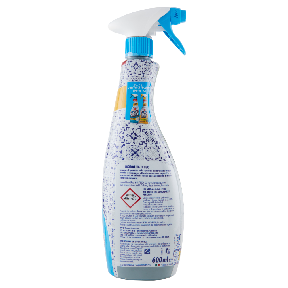 Ace Bagno con Anticalcare Orchidea e Gelsomino Senza Candeggina 600 ml
