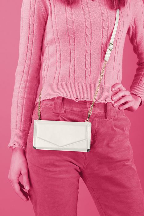 Cellularline Mini Bag - Petit Custodia effetto pelle con tracolla