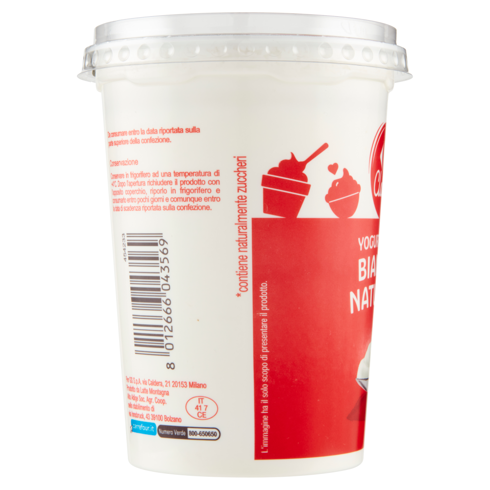 Carrefour Classic Yogurt Intero Bianco al Naturale 500 g