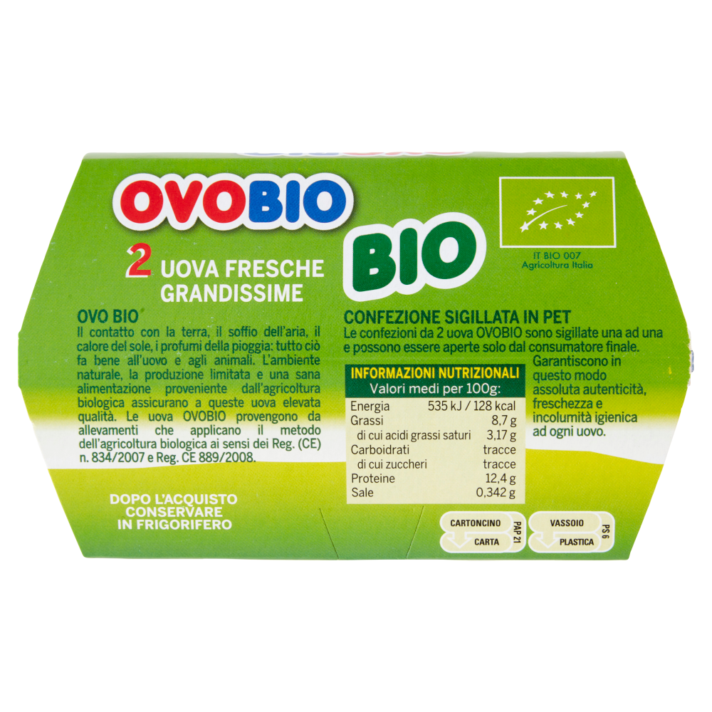 Ovobio 2 Uova Fresche Grandissime Bio