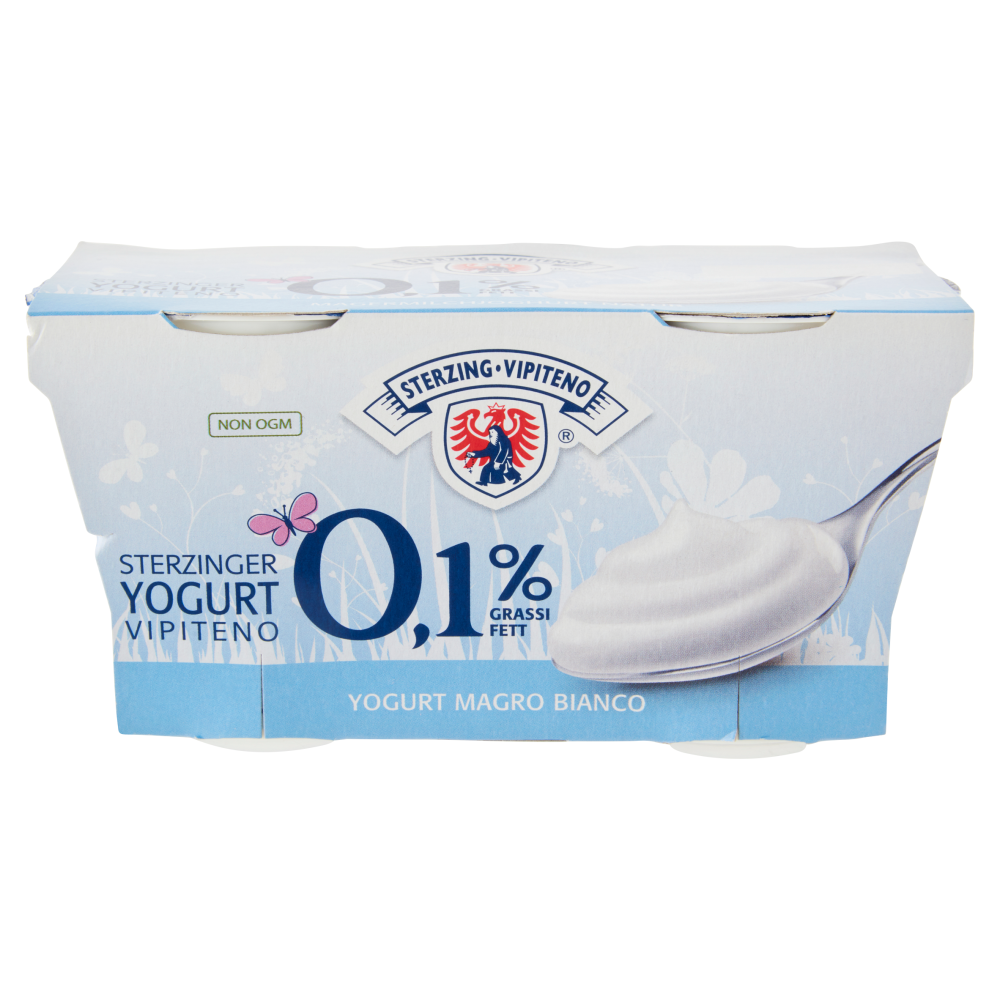 Sterzing Vipiteno 0,1% Grassi Yogurt Magro Bianco 2 x 125 g