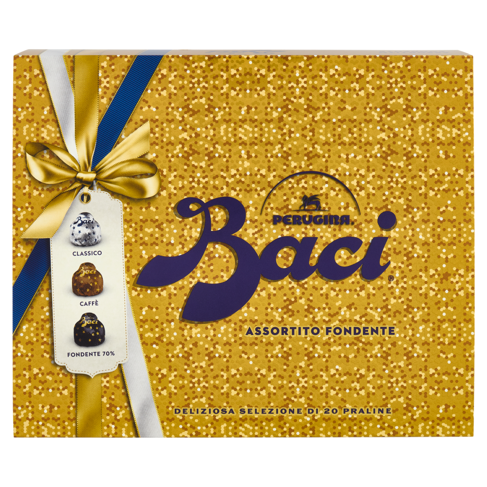 BACI PERUGINA Cioccolatini Assortiti ripieni al Gianduia Scatola Regalo Fondente 250g