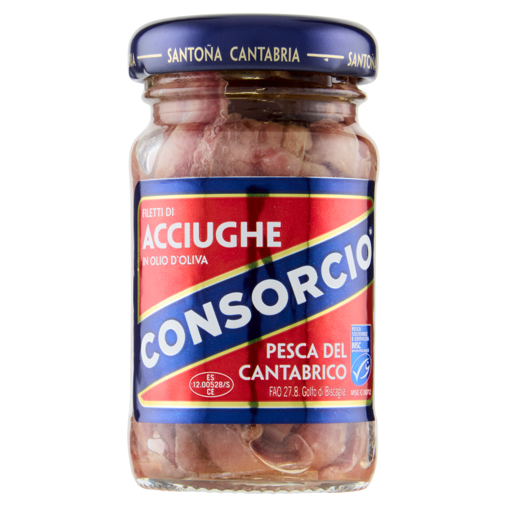 Consorcio Filetti di Acciughe in Olio di Oliva Pesca del Cantabrico 65 g