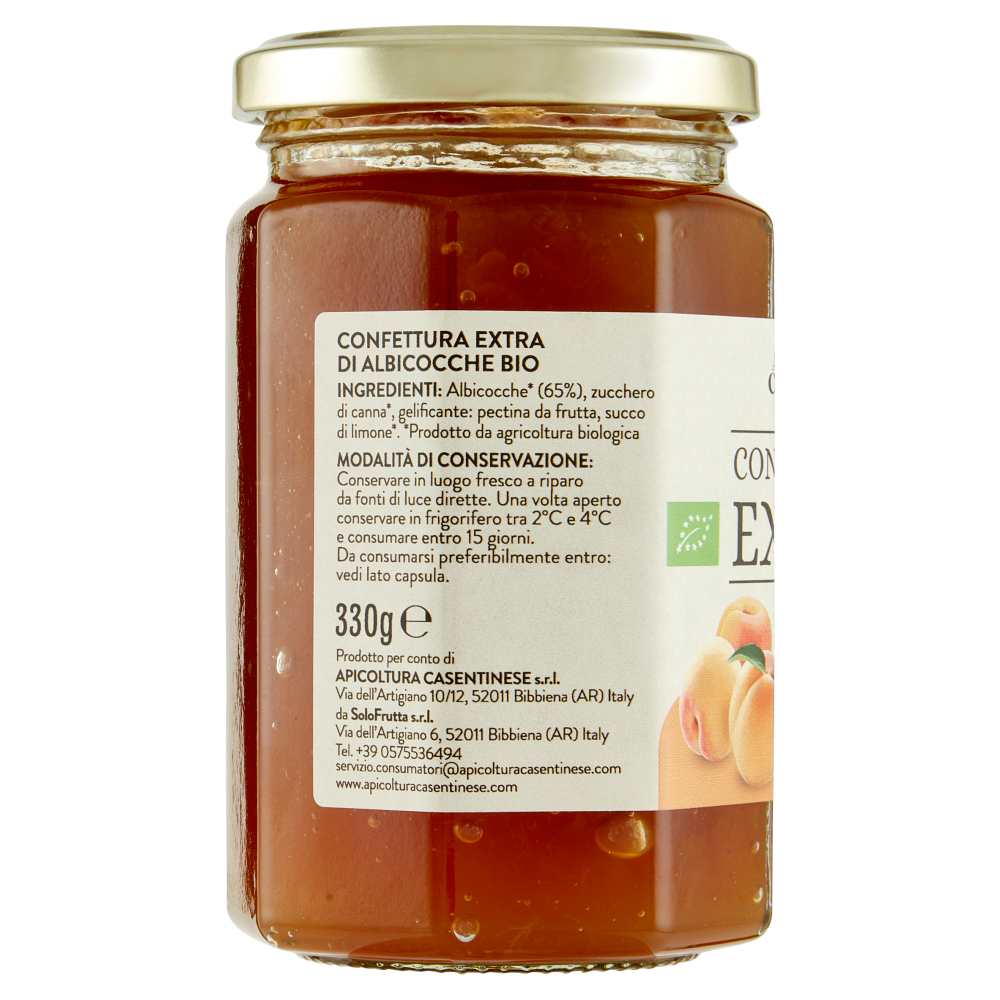 Apicoltura Casentinese Confettura Extra Bio Albicocche 330 g