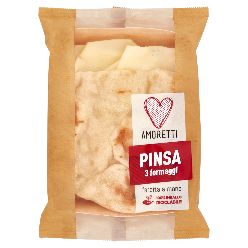 Amoretti Pinsa 3 formaggi 140 g