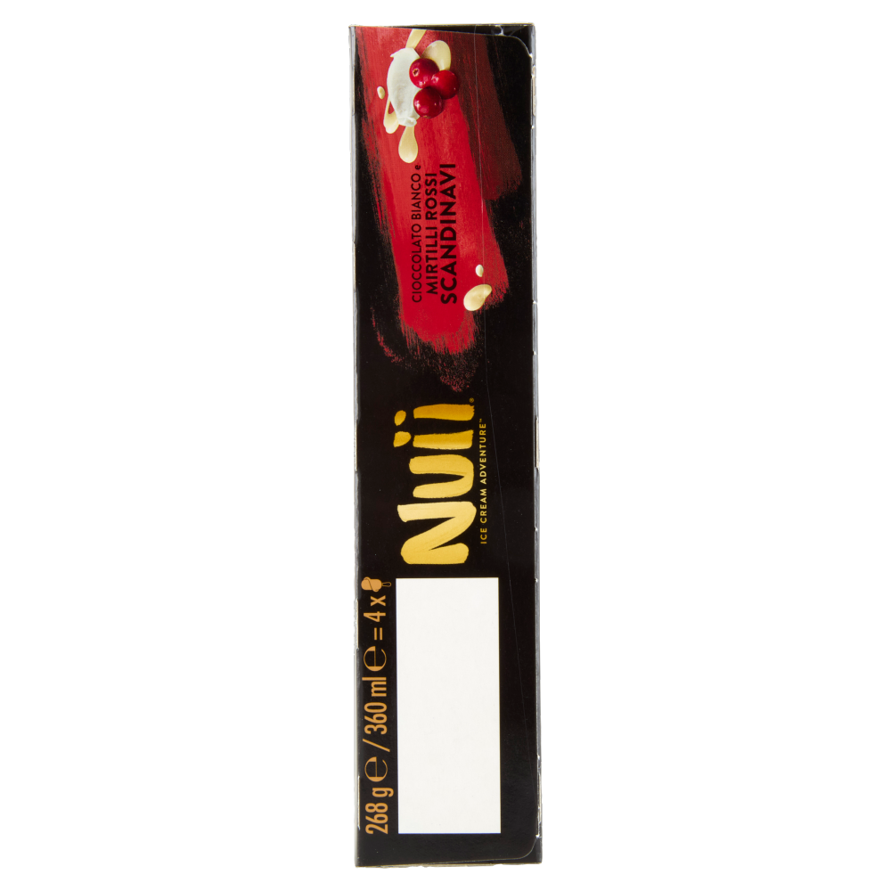 NUII Cioccolato Bianco e Mirtilli Rossi Scandinavi 4x67g