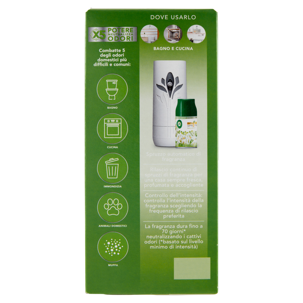 Air Wick Freshmatic Completo Fresia Bianca e Gelsomino Profumatore per ambiente 250 ml