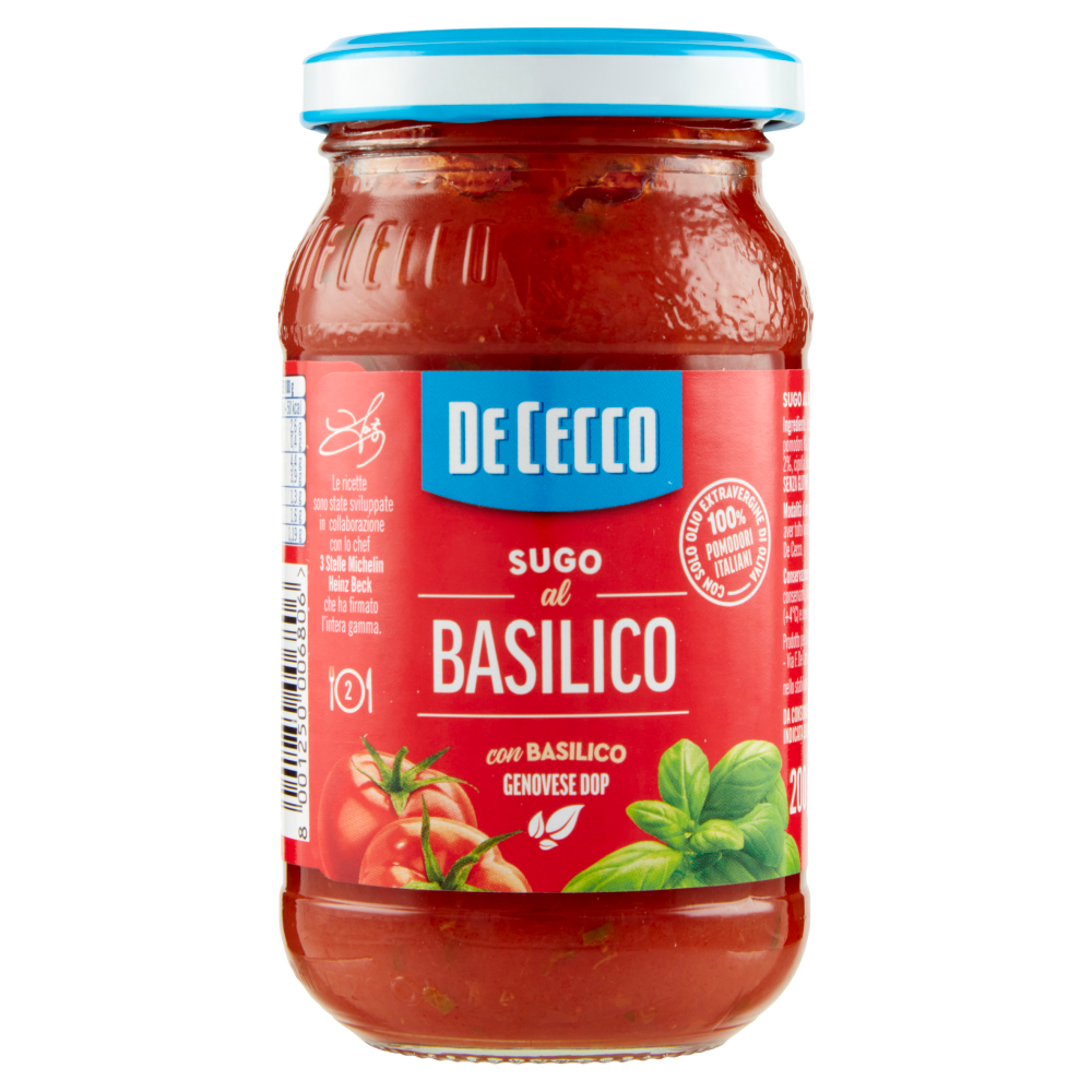 De Cecco Sugo al Basilico con Basilico Genovese DOP 200 g