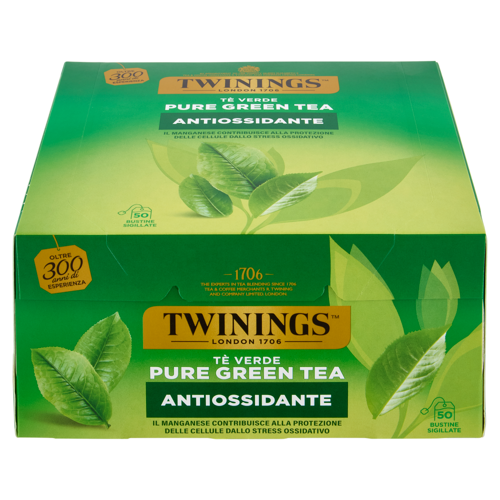 Twinings Pure Green Tea Tè Verde Antiossidante 50 filtri The 100 g