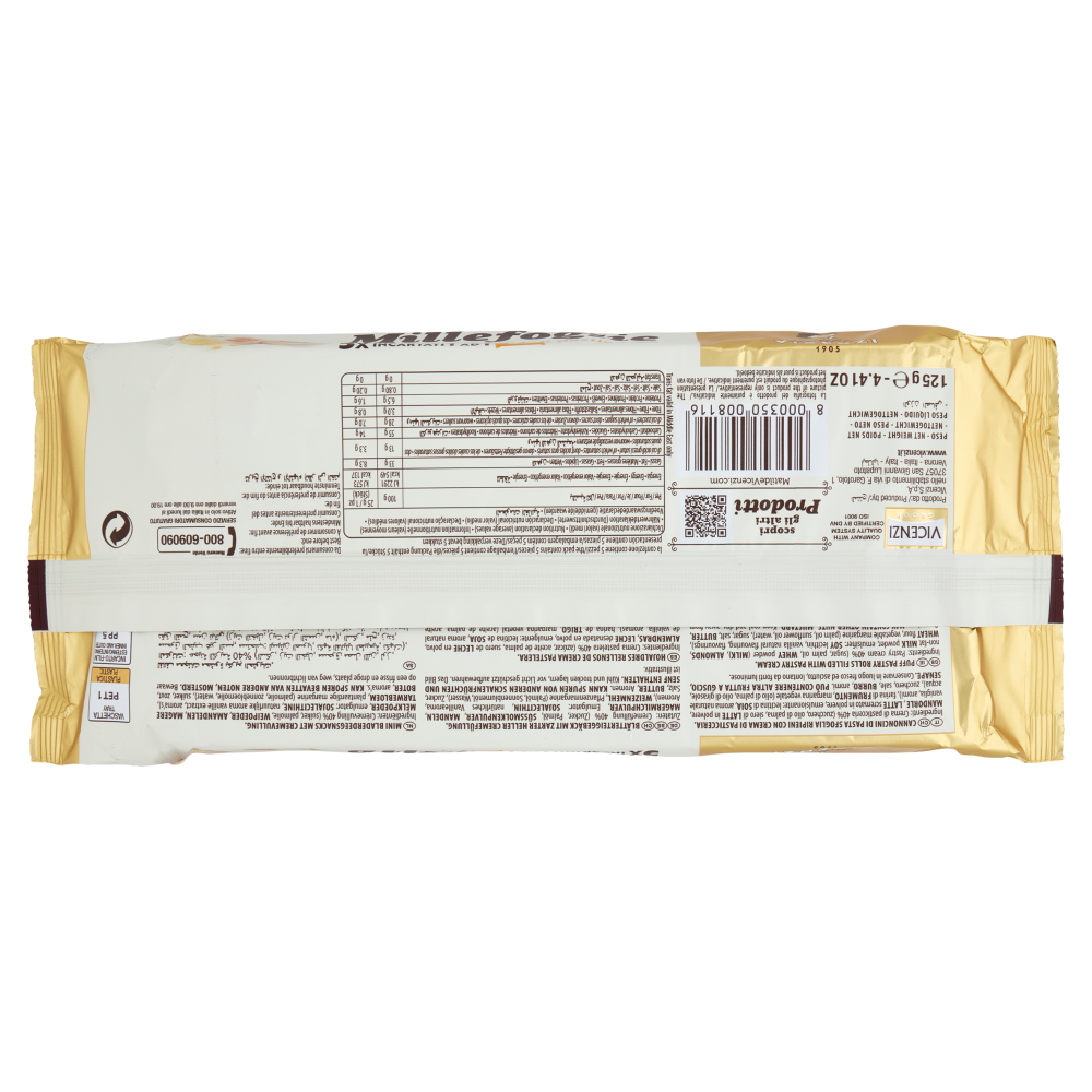 Matilde Vicenzi Millefoglie Snack con crema di pasticceria 125 g