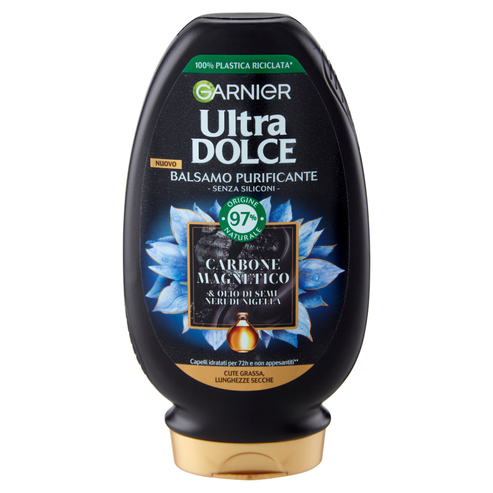 Garnier Ultra Dolce Balsamo Purificante e Idratante Carbone Magnetico, 200 ml