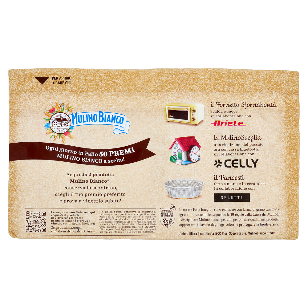 Mulino Bianco Fette Biscottate Integrali Ricche di Fibre 630g