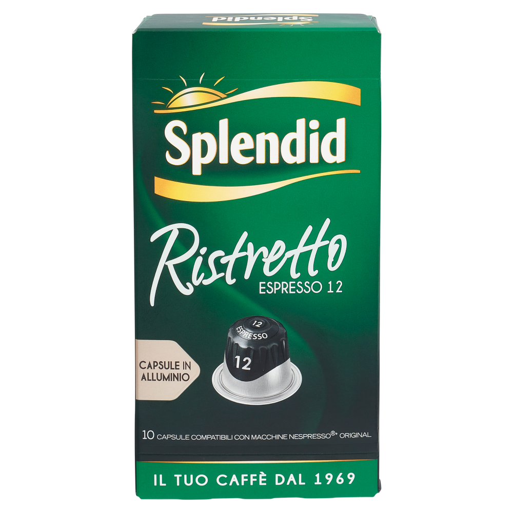 Splendid Ristretto 12- 10 Capsule Caffè Compatibili con Macchine Nespresso*® Original 52g