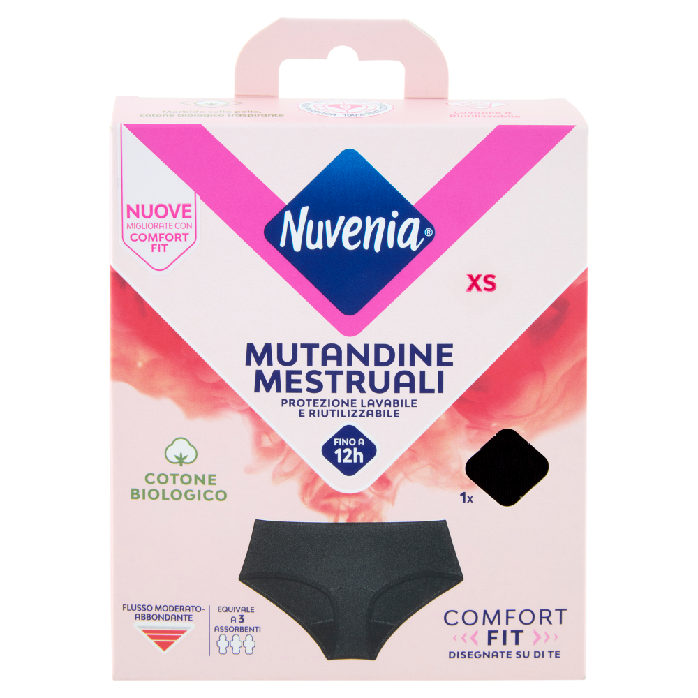 Nuvenia Mutandine Mestruali XS Nero 1 pz