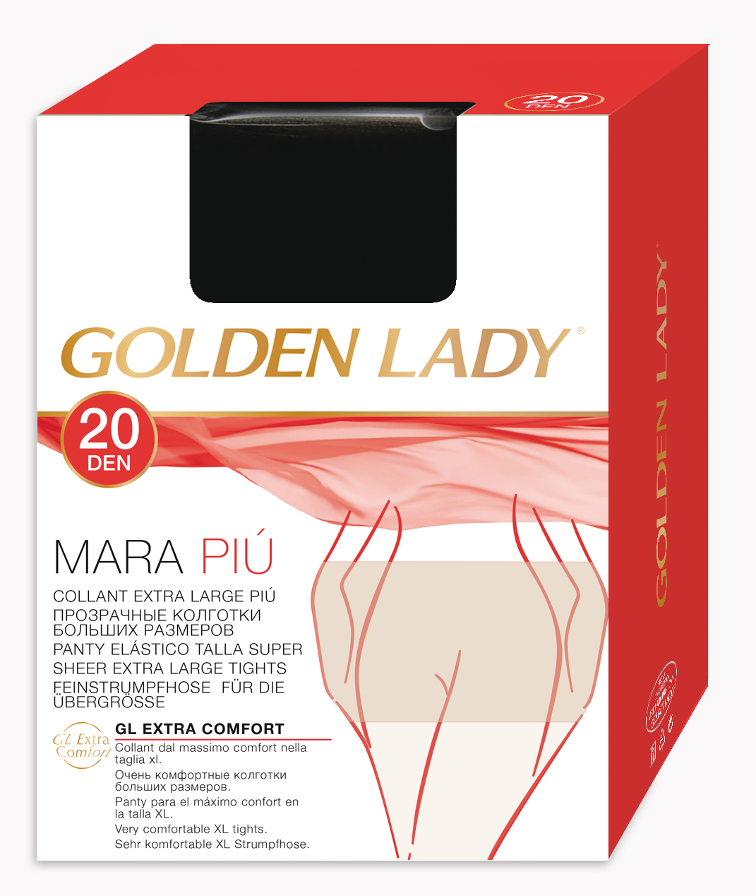 Golden Lady Collant Mara Più 20 Den nero XL