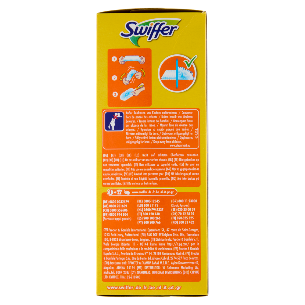 Swiffer Duster Cattura Polvere - Ricarica 9 Piumini per spolverare