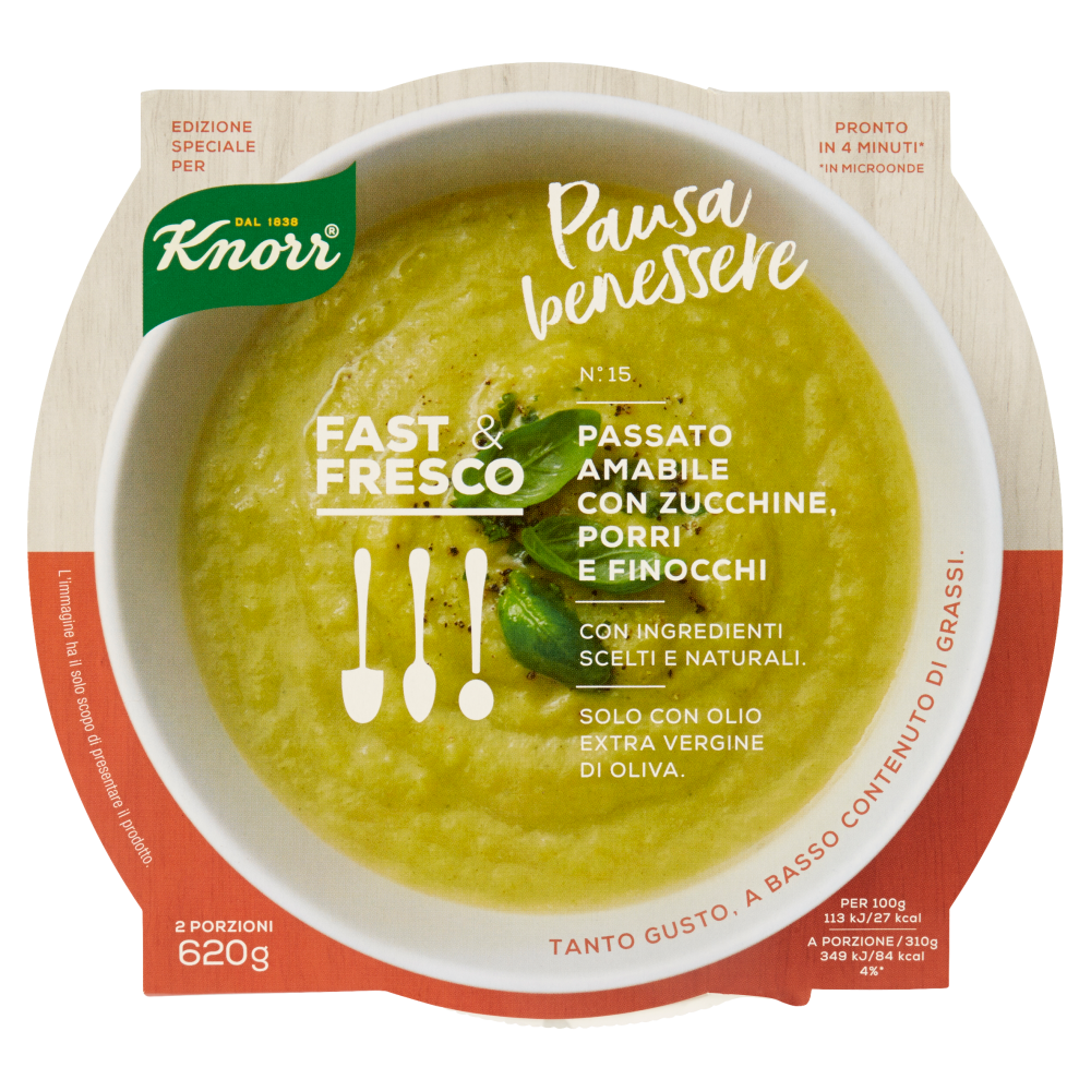 Fast & Fresco Pausa benessere N°. 15 Passato Amabile con Zucchine, Porri e Finocchi 620 g