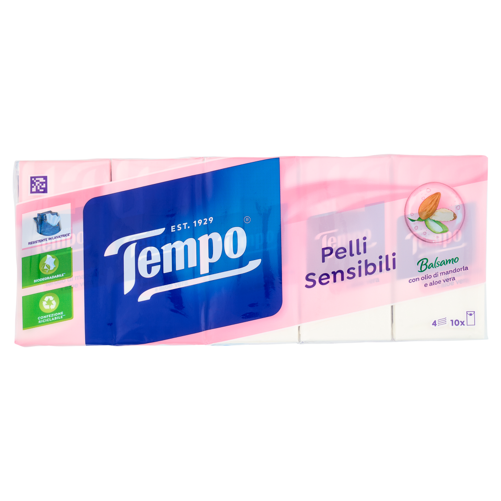 Tempo Pelli Sensibili Fazzoletti 4 veli 10 pz
