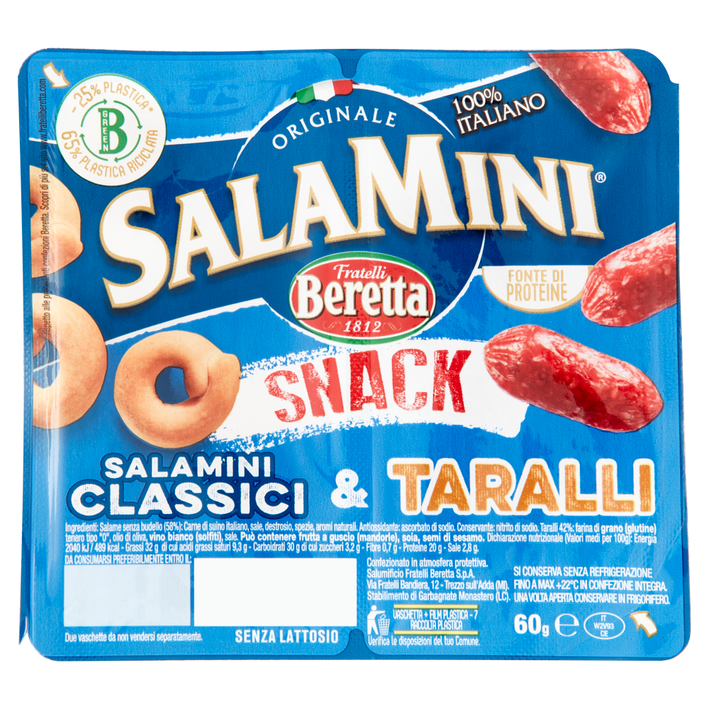 Fratelli Beretta SalaMini Snack Salamini Classici & Taralli 60 g