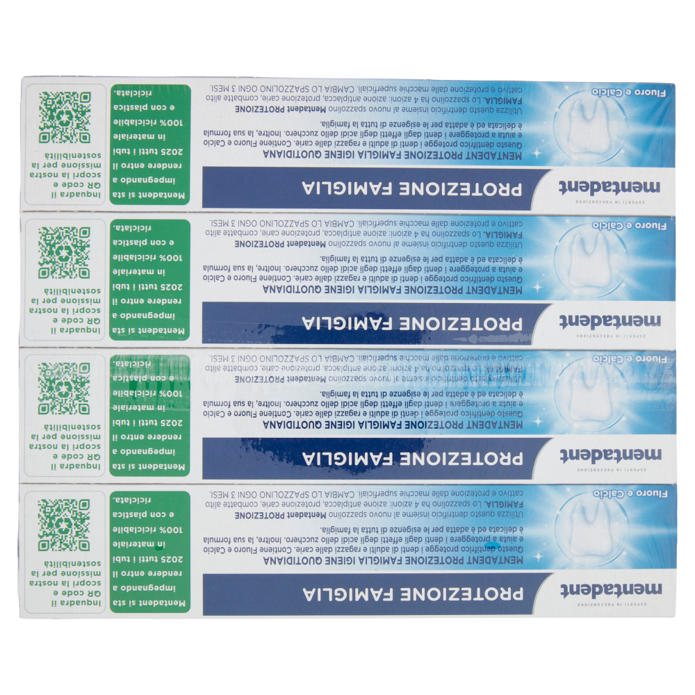 Mentadent Protezione Famiglia Igiene Quotidiana 4 x 75 ml