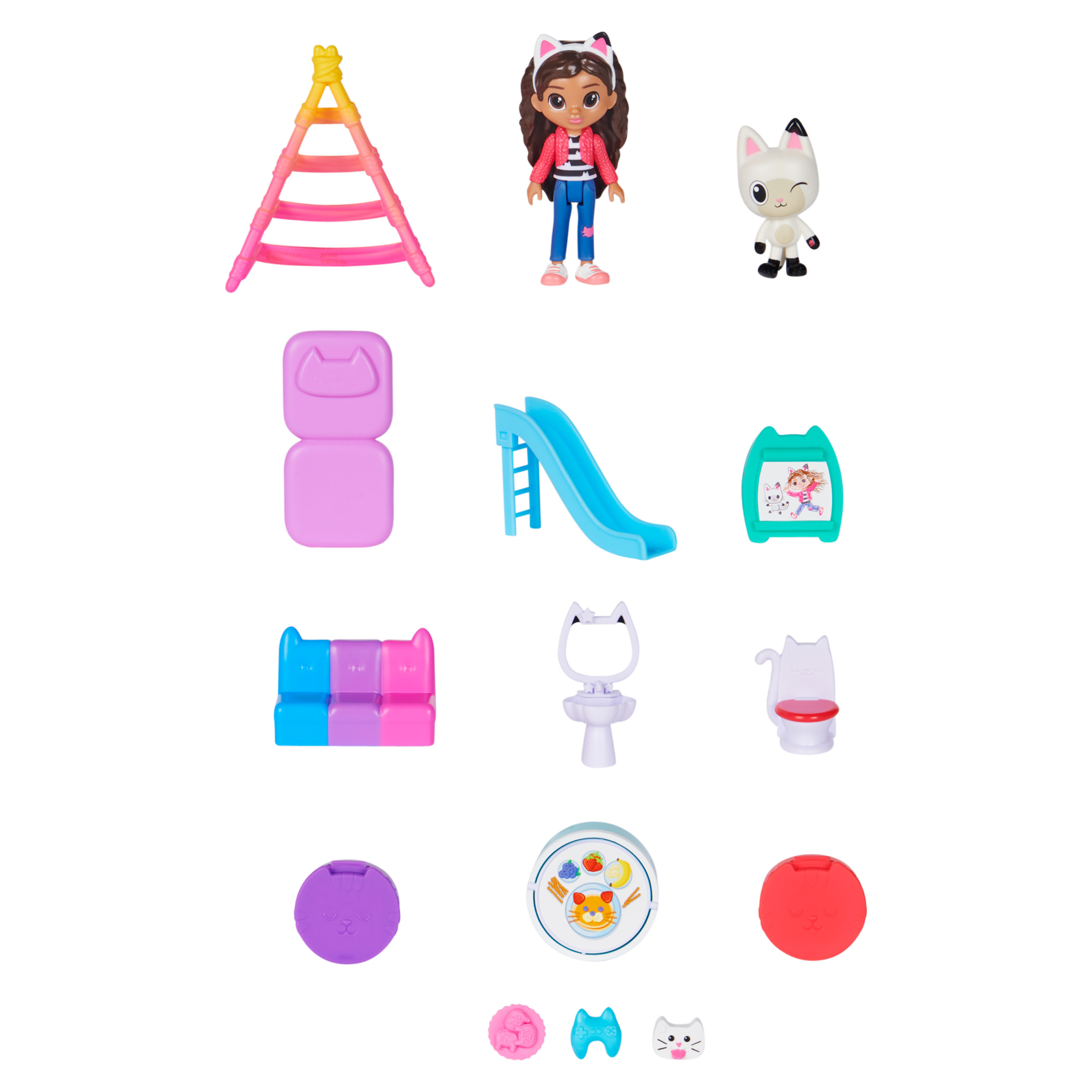 Gabby's Dollhouse Set Da Cucina Pranzo E Munch – Con Figure Gabby E Cakey Cat, Mobili E Accessorio A Sorpresa, Giocattolo Per Bambini 3+ - 2