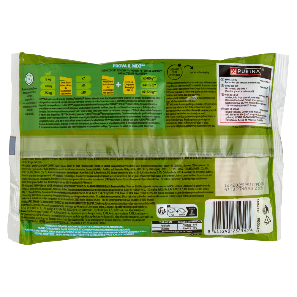 PURINA FRISKIES In Salsa Con Manzo e Patate 4 x 85 g