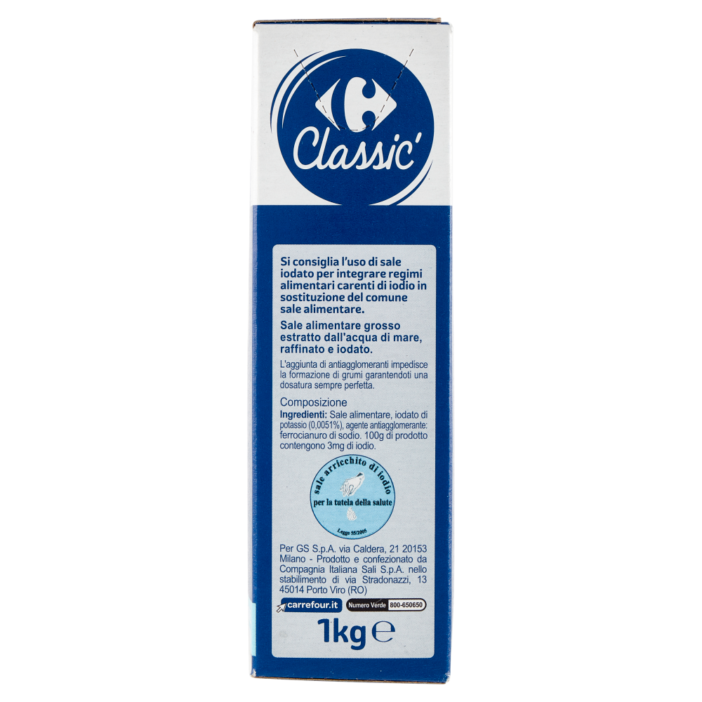 Carrefour Classic Sale Marino Grosso Iodato 1 Kg
