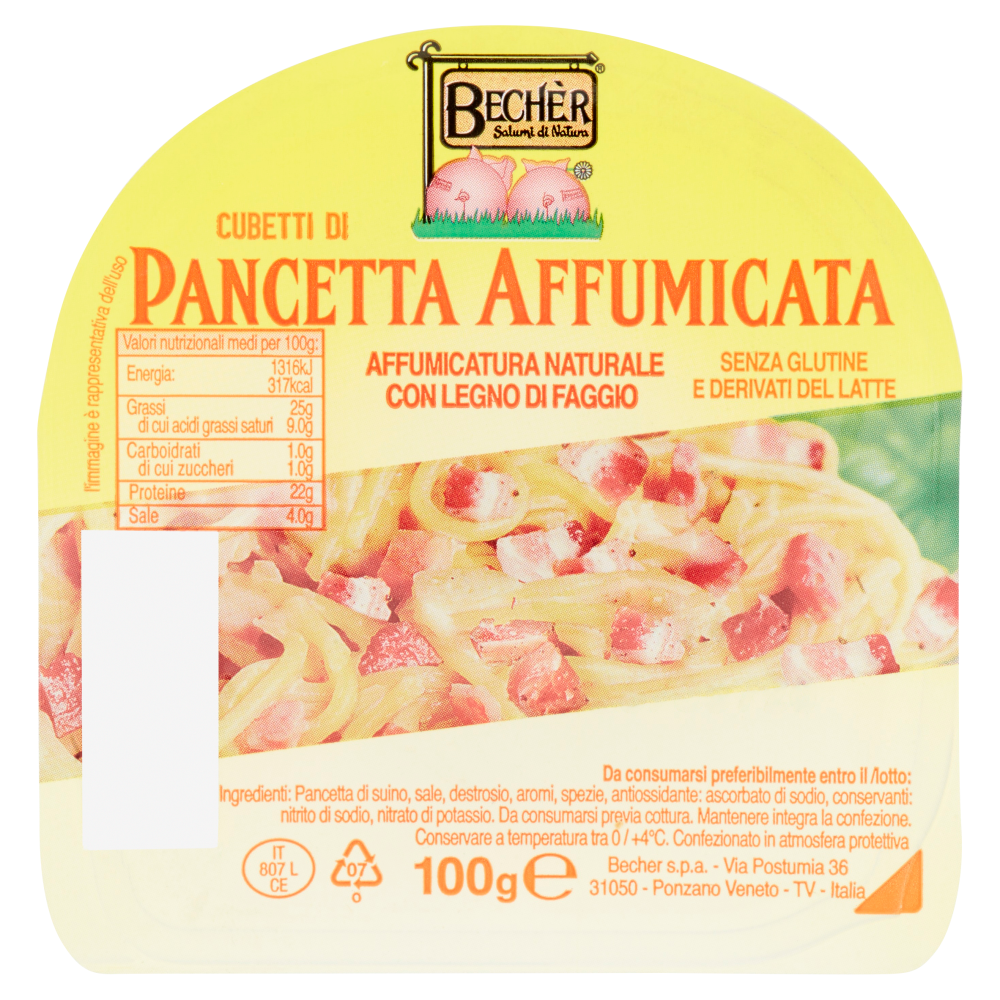 Bechèr Cubetti di Pancetta Affumicata 100 g