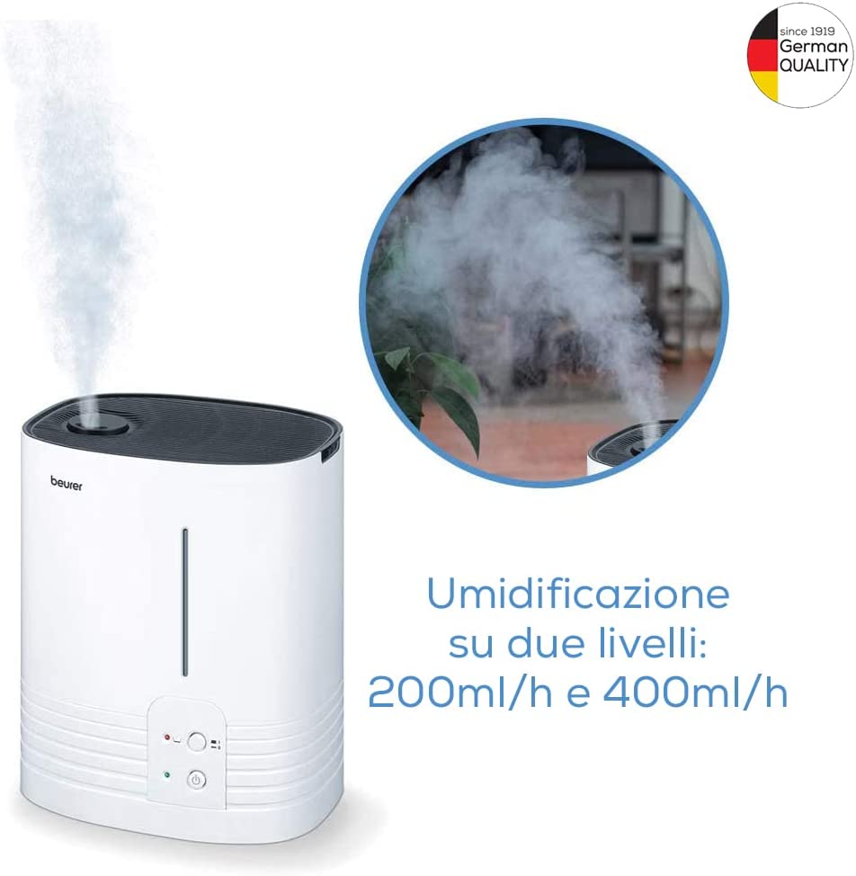 Beurer LB 55 Umidificatore con Tecnologia ad Evaporazione dell&rsquo;Acqua Calda