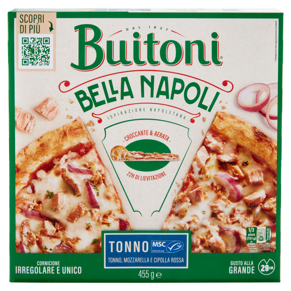 BUITONI Bella Napoli Tonno Pizza Surgelata 1 pizza 455 g