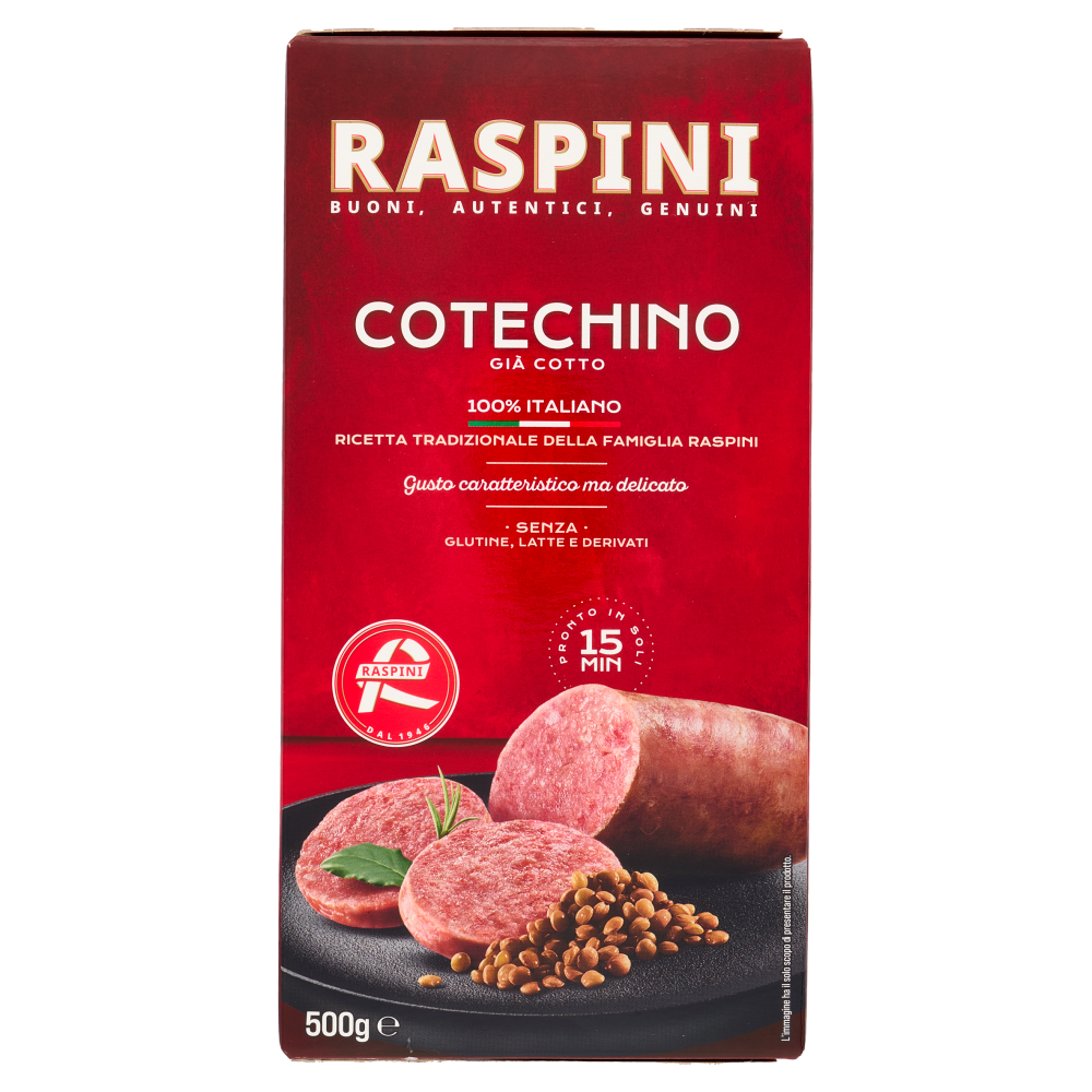Raspini Cotechino Raspini Cotechino Gi&agrave; Cotto 500 g