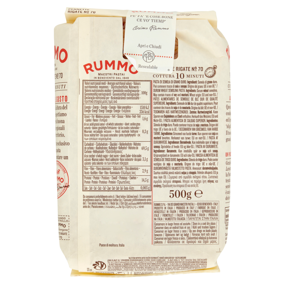 Rummo Pennette Rigate N° 70 500 g