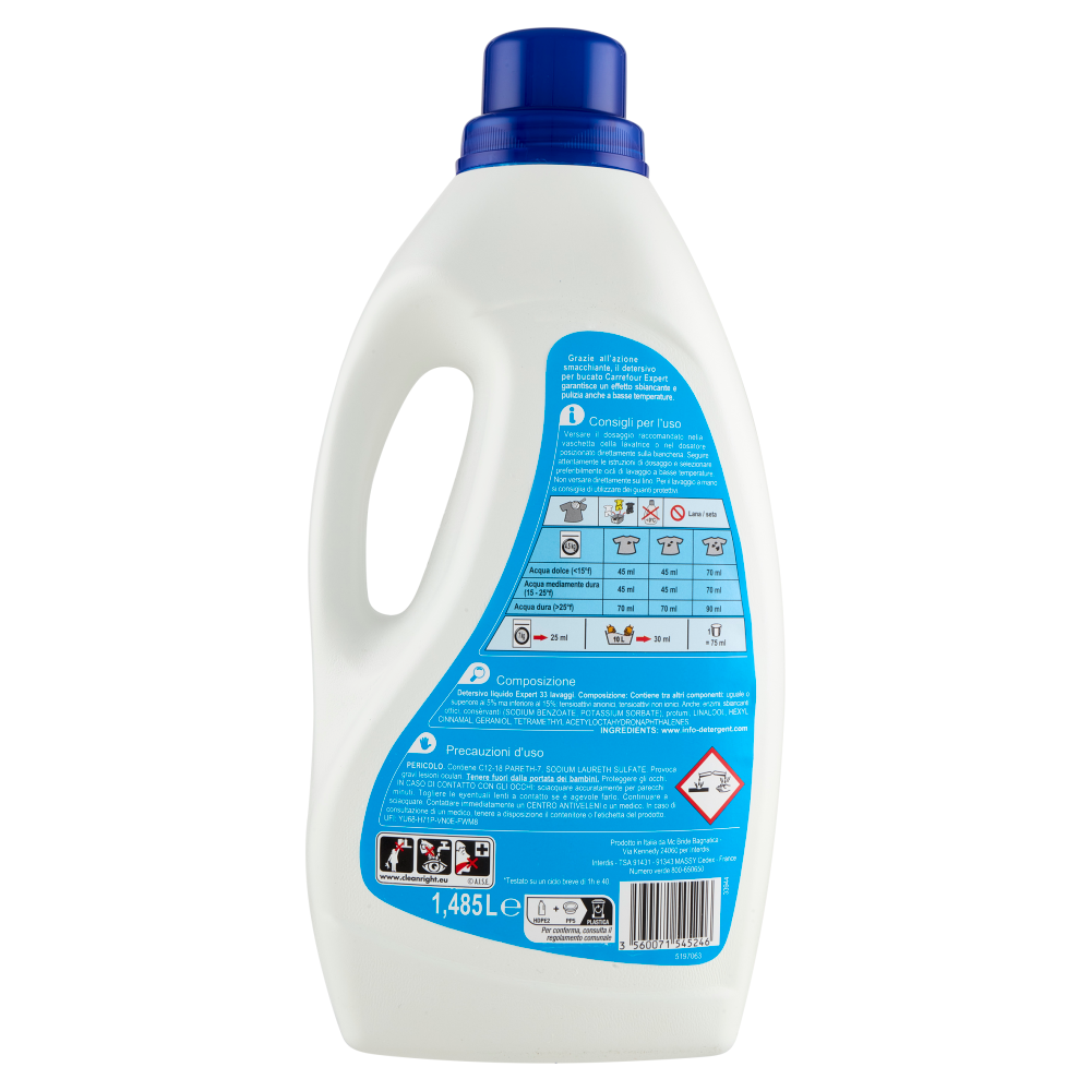 Carrefour Expert Optimal Clean Detersivo Freschezza Alpina 1,485 L