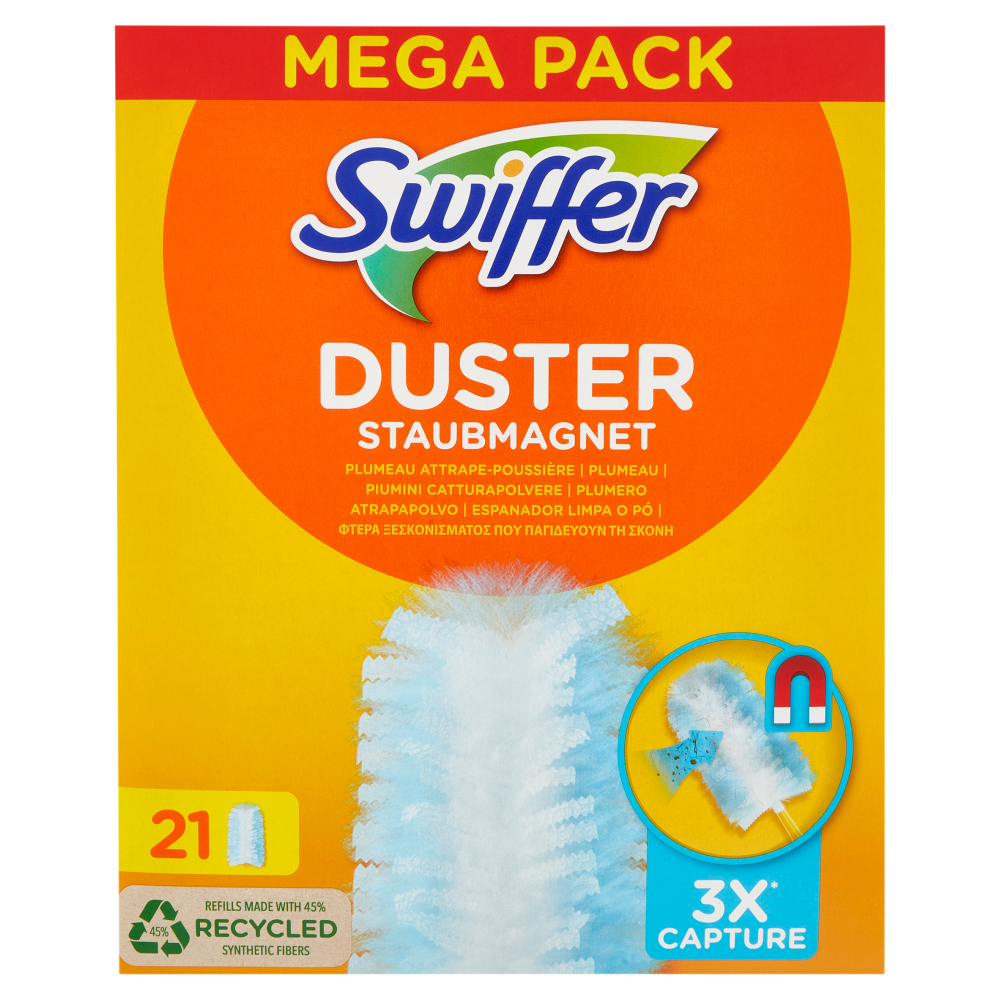 Swiffer Duster Cattura Polvere - Ricarica 21 Piumini per spolverare