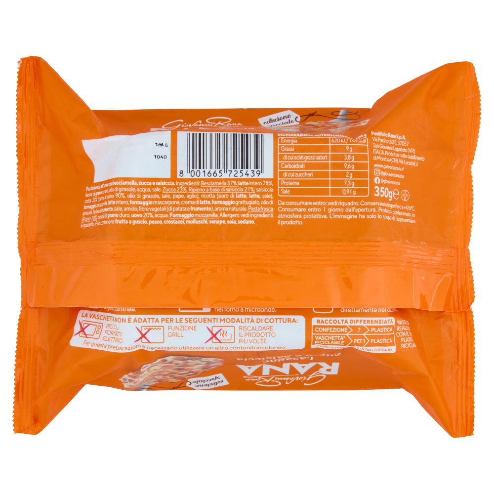 Giovanni Rana Lasagne Zucca e Salsiccia 350 g